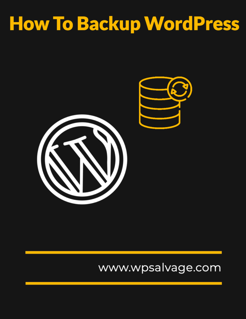 How To Backup WordPress